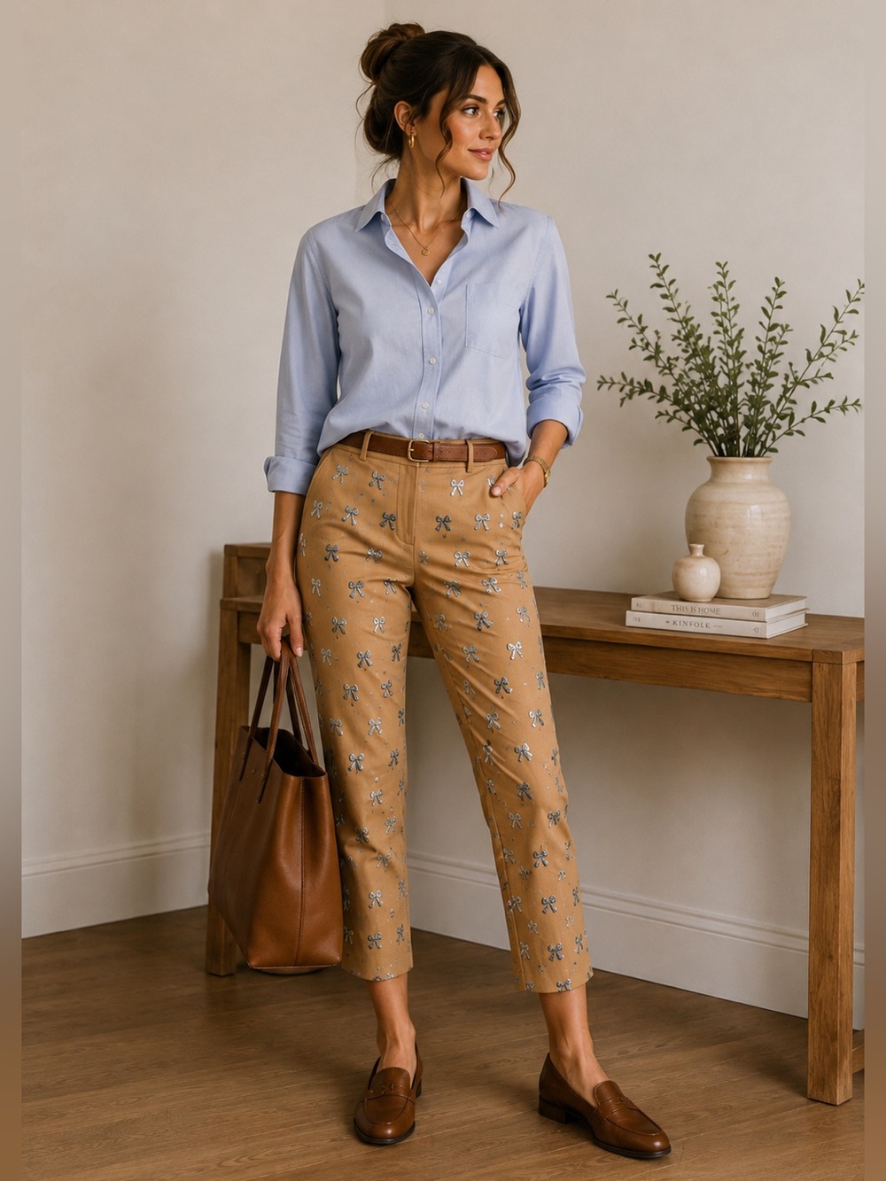 J. Crew collection wool sequin bow cafe capri